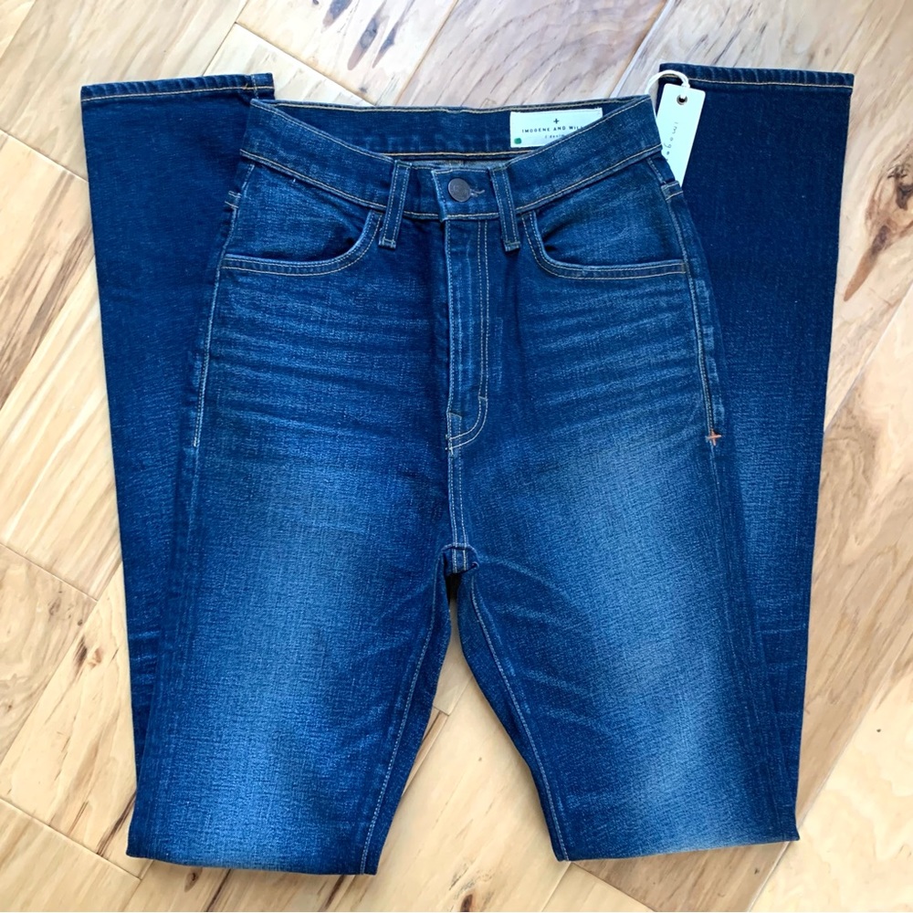 Imogene And Willie Jeans Elizabeth Faded Dark Wash High Rise Skinny Size 23